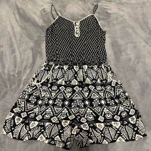 Tribal print romper with pockets